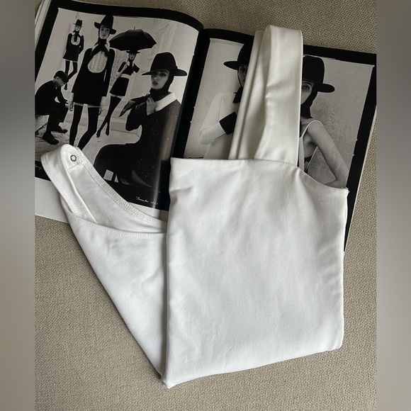 Abercrombie & Fitch Seamless Square Neck Bodysuit In White Size L - Picture 14 of 14